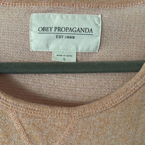 Obey Women's pink long sleeve shirt - Picture 2 of 4